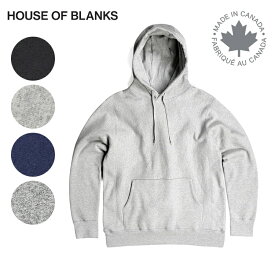 House Of Blanks ハウスオブブランクス プルオーバー スウェット パーカー 無地 カナダ製 "Classic Hooded Pullover Sweatshirt" MADE IN CANADA トレーナー 長袖 プレーン シンプル 厚手 トレーナー メンズ 男性