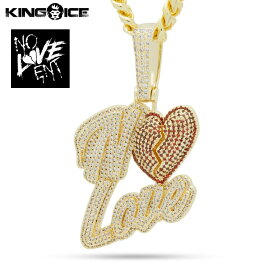 【期間限定 20% OFF SALE!!】【06/04 20:00～06/11 01:59まで】King Ice×NLE Choppa キングアイス NLEチョッパ ネックレス ゴールド VVS Diamond ホワイトストーン "Red No Love Necklace" 人気ブランド アクセサリー 金メッキ メンズ レディース 男女兼用 送料無料