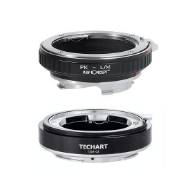 【楽天ランキング1位】TECHART 電子マウントアダプター セット TZM-02 (PKM2) TZM-02 + K&F Concept KF-PKM2（ペンタックスKマウントレンズ → ライカMマウント変換）AF対応