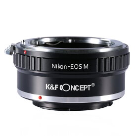 K&F Concept レンズマウントアダプター KF-NFEM (ニコンFマウントレンズ → キャノンEF-Mマウント変換）