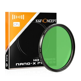 K&F Concept NANO-X C-PLフィルター 77mm ドイツB270高透明度クラウンガラス MRCナノコーティング KF-SCPL77 反射調整レンズフィルター 円偏光フィルター 薄型
