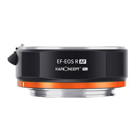 【P2倍+クーポン！マラソン】K&F Concept 電子マウントアダプター KF-EFRF（キヤノンEFマウントレンズ → キヤノンRFマウント変換）AF オートフォーカス対応 AF撮影 AF対応 rfマウントアダプター efマウントレンズ rfマウント用 手振れ補正対応 三脚座付 電子アダプター