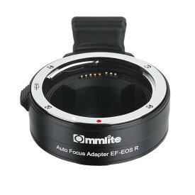 【P2倍+クーポン！マラソン】Commlite CM-EF-EOS R 電子マウントアダプター（キヤノンEFマウントレンズ → キヤノンRFマウント変換）ブラック