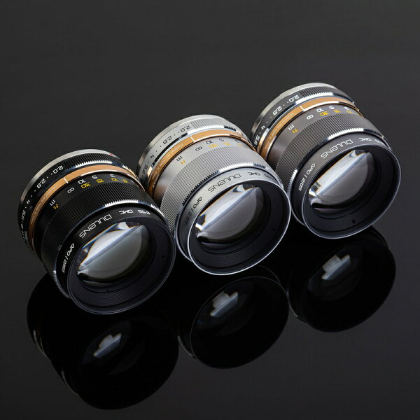 DULENS APO 85mm F2（キヤノンEFマウント、ニコン Fマウント）単焦点レンズ 中望遠レンズ フルサイズ 大口径 EFマウント用 Fマウント用 動画撮影 アポクロマート カメラレンズ ブラック シルバー 毒鏡 焦点工房