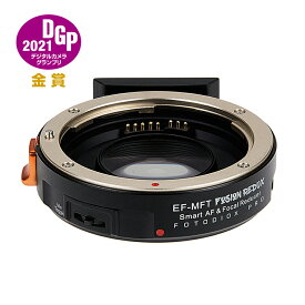 【P2倍+クーポン！マラソン】Fotodiox 電子マウントアダプター EOS-MFT-Fusion-Redux（キヤノンEFマウントレンズ → マイクロフォーサーズマウント変換） フォーカルレデューサー 絞りレバー搭載