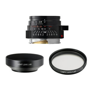 �y�y�V�����L���O1�ʁzLIGHT LENS LAB M 50mm f/2 + �����Y�t�[�h + UV�t�B���^�[ LLL-50M (B) + L-S39 (B) + L-UV E �u���b�N�y�C���g