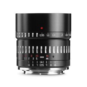 【楽天ランキング1位】TTArtisan 50mm f/0.95 C 富士フイルムXマウント単焦点レンズ 国内正規品 メーカー保証2年 マニュアルフォーカス 中望遠 大口径 交換レンズ ブラック×シルバー fuji フジフイ