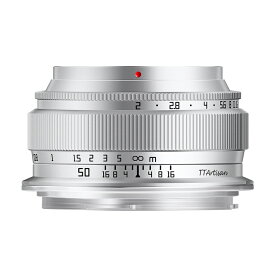 銘匠光学 TTArtisan 50mm f/2 キヤノンRFマウント シルバー 単焦点レンズ Canon EOS-R 標準