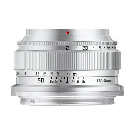 【P2倍+クーポン！マラソン】銘匠光学 TTArtisan 50mm f/2 フルサイズ対応 ニコンZマウント シルバー 単焦点レンズ Nikon Z 標準