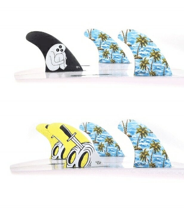 楽天市場】FCS2☆GORILLA FIN Sloth Palm Shank Tri-Quad Fin Set 5FIN 