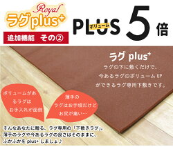 ラグ厚手低反発下敷きラグ1畳約90×180cm厚さ14mmロイヤルラグプラスロイヤルラグplus+ふかふか滑り止め洗えるホットカーペット対応ウレタン防音子ども