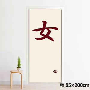 のれん 暖簾 洗える 目隠し 間仕切り タペストリー オリジナルプリント 転写 約85×200cm 200丈 ミラーレース NOR-C0126 女01 反転