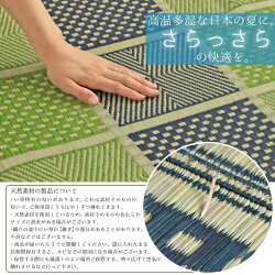 い草ラグカーペット2畳約191×191cm防カビ防ダニ抗菌防臭チェック柄ベージュブルーコンパクト天然素材ごろ寝夏用イ草上敷きござマットおしゃれセンターラグ在宅勤務松山父の日