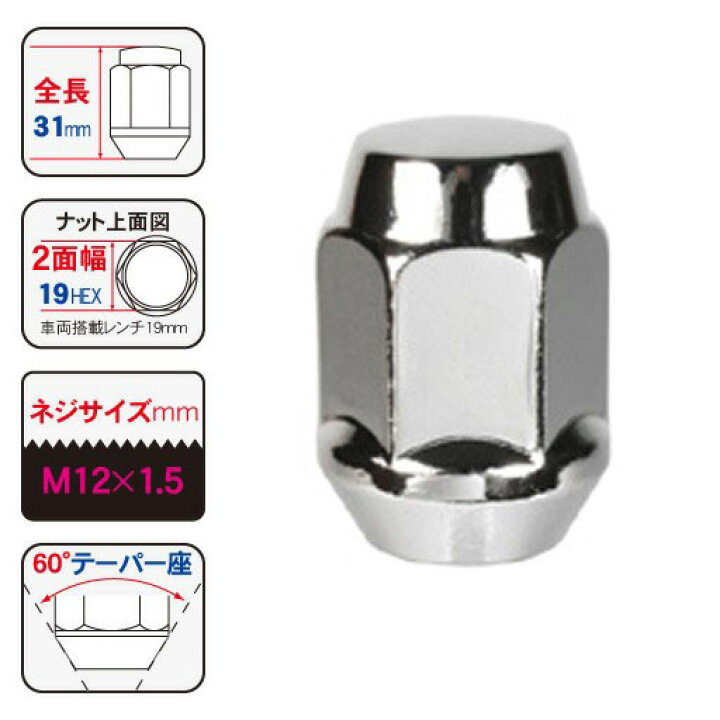 楽天市場】KYO-EI(協永産業) ホイールナット(Lug Nut ラグナット) M12 