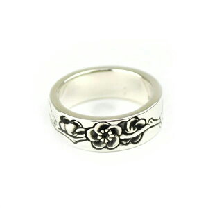 梅 シルバー リング 花 大胆 リアル 表現 和柄 リング 和風 花柄 高級感 ギフト プレゼント