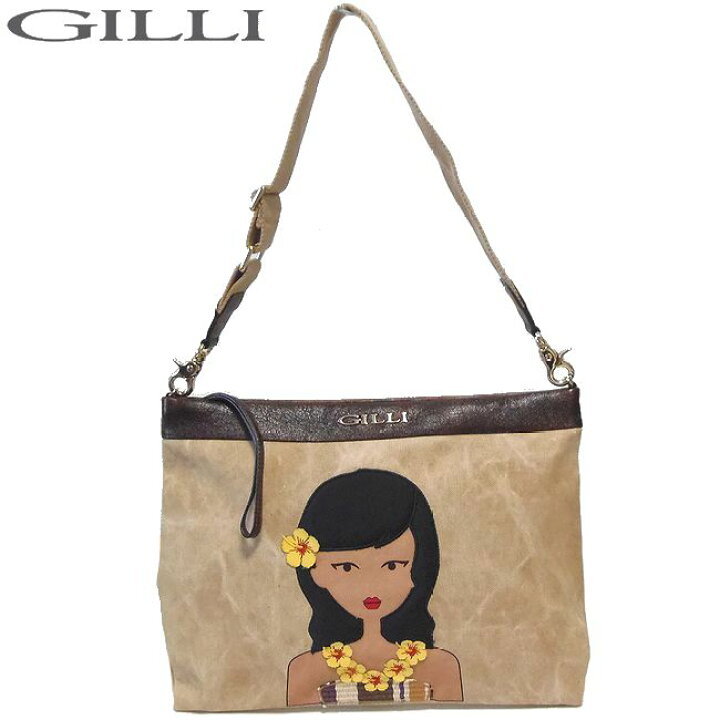 楽天市場】GILLI ジリ キャンバス×レザー ショルダーバッグ ハワイアン 