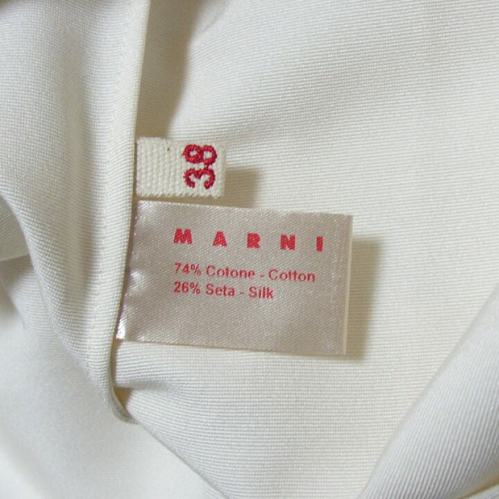 楽天市場】MARNI マルニ シルク×コットン 幾何学柄ノースリーブ 38  