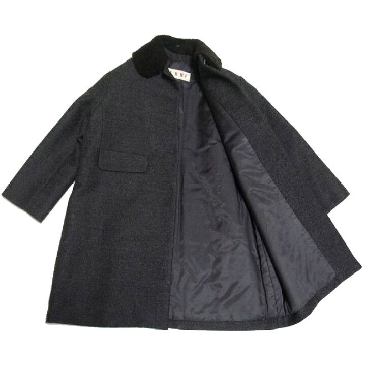 楽天市場】MARNI マルニ キッズ ボア付き ウールコート チャコール 4A  