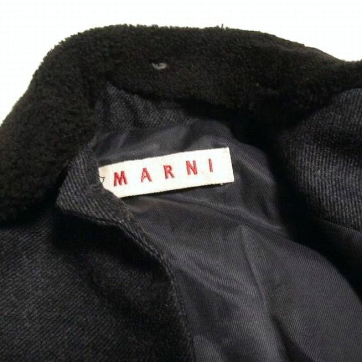楽天市場】MARNI マルニ キッズ ボア付き ウールコート チャコール 4A  