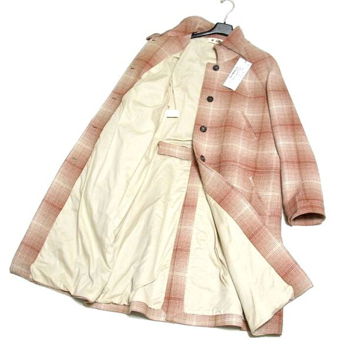 楽天市場】MARNI マルニ ロング丈 ウールコート 42サイズ チェック柄 