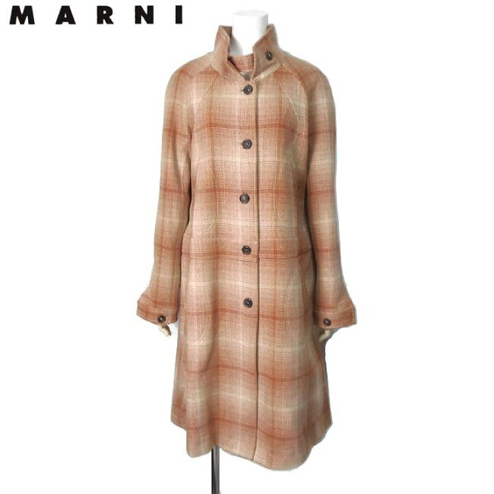 楽天市場】MARNI マルニ チェック柄 ウールコート 42サイズ 【新品 