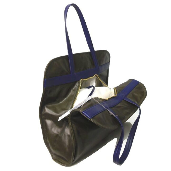 楽天市場】MARNI マルニ CUSHION shopping bag バイカラー レザー 