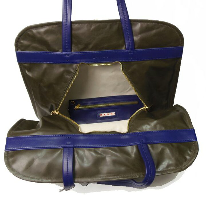 楽天市場】MARNI マルニ CUSHION shopping bag バイカラー レザー 