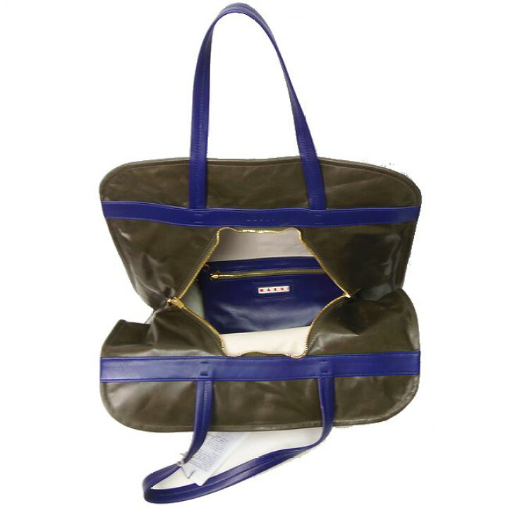 楽天市場】MARNI マルニ CUSHION shopping bag バイカラー レザー 