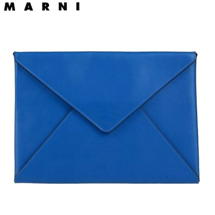 楽天市場】MARNI マルニ スムースカーフ クラッチバッグ ブルー 未使用 
