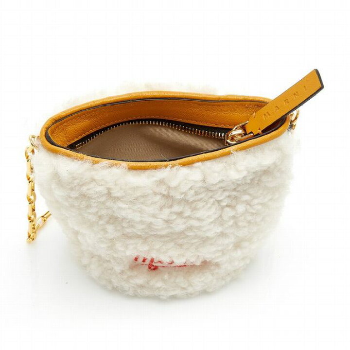 楽天市場】MARNI マルニ DEPOT NANO ボア×レザー チェーン ショルダー 