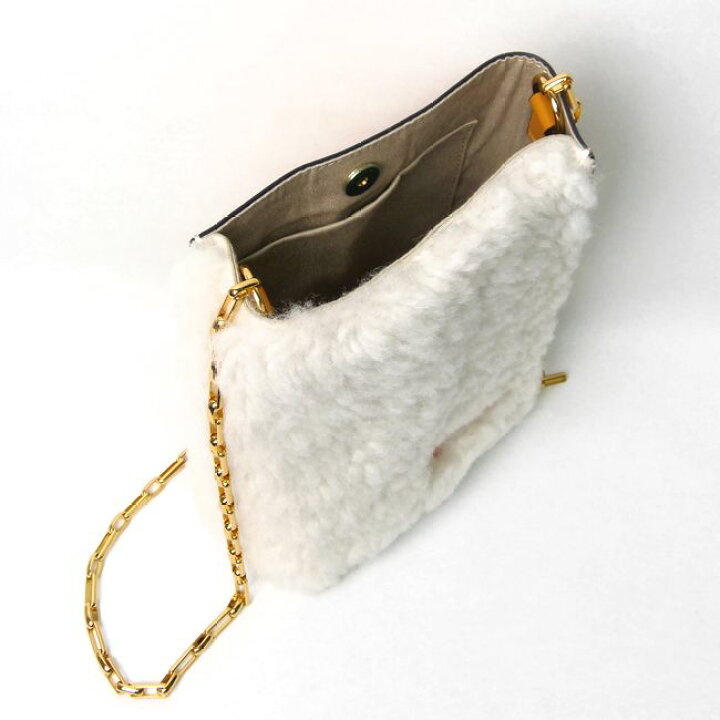 楽天市場】MARNI マルニ MUSEO NANO ボア×レザー チェーン ショルダー 
