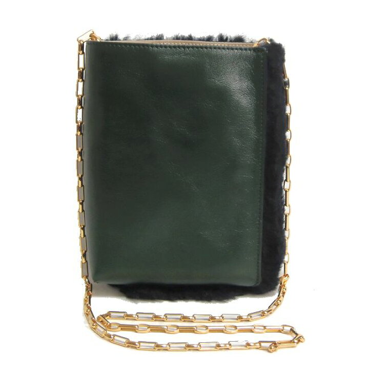 楽天市場】MARNI マルニ MUSEO NANO ボア×レザー チェーン ショルダー 