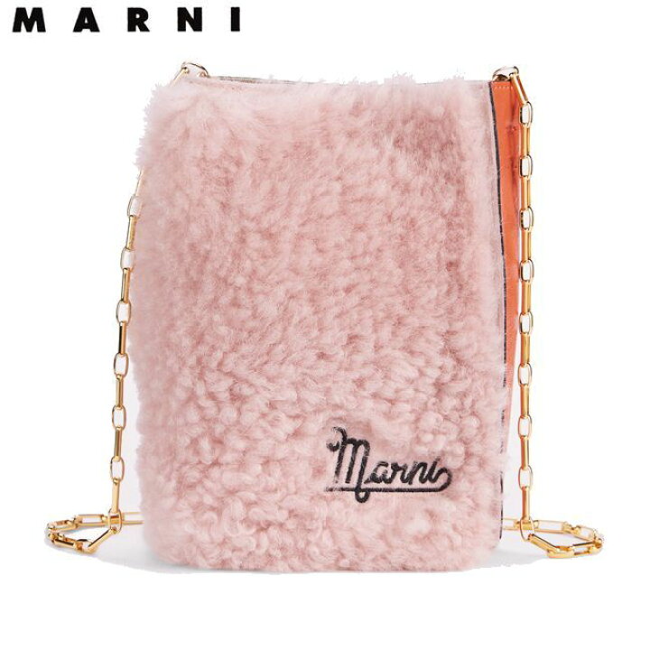 楽天市場】MARNI マルニ MUSEO NANO ボア×レザー チェーン ショルダー 