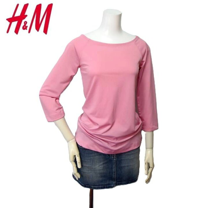 楽天市場】H&M エイチアンドエム 七分袖 ラグランカットソー 