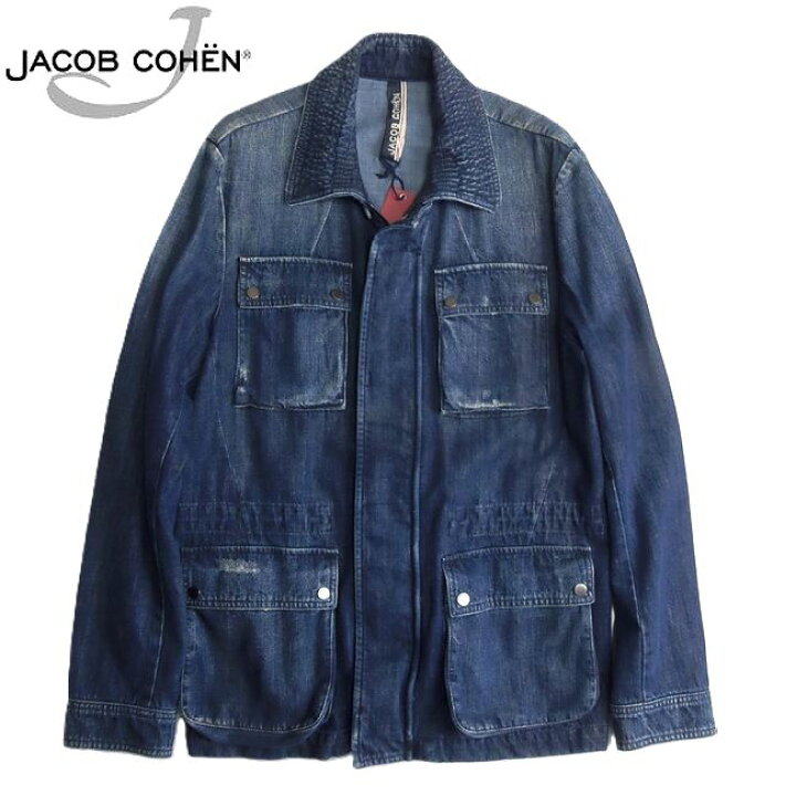 楽天市場】ヤコブコーエン JACOB COHEN 色落ち加工 デニム ジャケット 