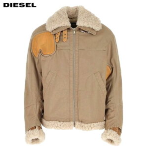 DIESEL ディーゼル ボア ハンティングジャケット W-DIETER GIACCA ベージュ Lサイズ 新品 ブランド メンズ レザージャケット