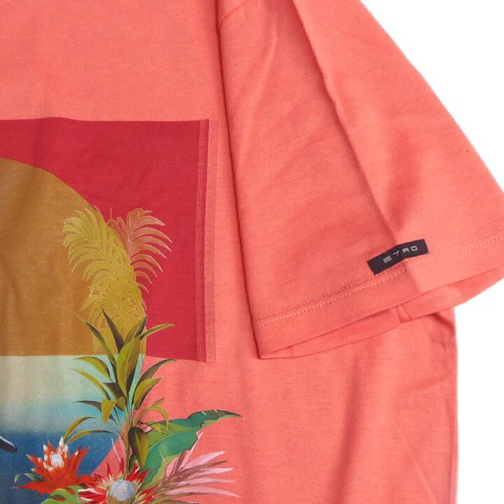 楽天市場】ETRO エトロ パンサープリント Tシャツ コーラルピンク L 
