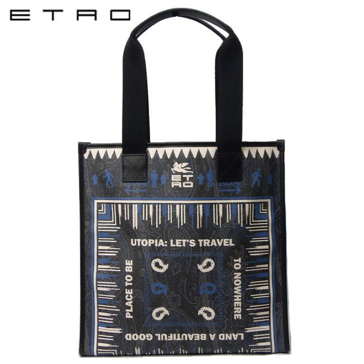 楽天市場】ETRO エトロ ペイズリー×バンダナ トートバッグ 1N899 2929 