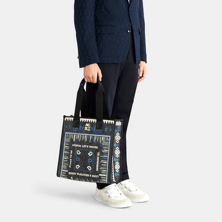 楽天市場】ETRO エトロ ペイズリー×バンダナ トートバッグ 1N899 2929  