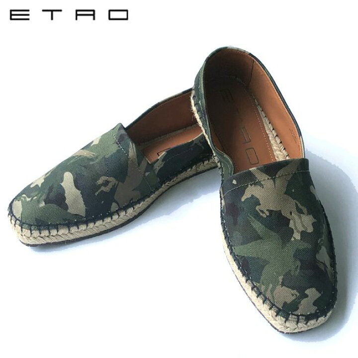 楽天市場】ETRO エトロ エスパドリーユ カモフラ×ペガソ 41サイズ 新品 