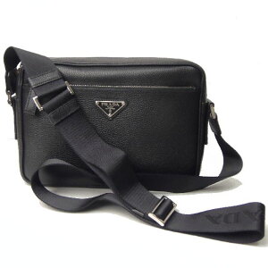 PRADA �v���_ �����Y ���U�[ �V�����_�[�o�b�O 2VH094 2A6P F0002 �u���b�N �V�i �u�����h ���b�Z���W���[�o�b�O