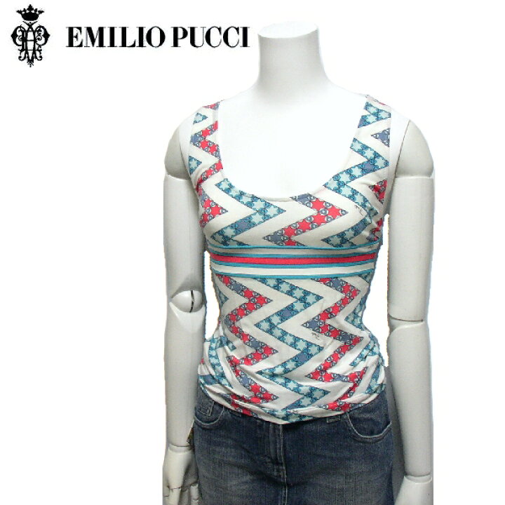 楽天市場】EMILIO PUCCI エミリオ プッチ バッククロス タンクトップ 