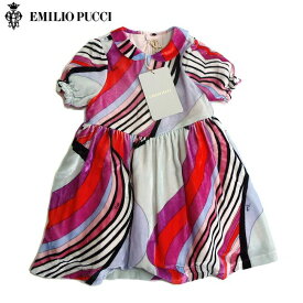 EMILIO PUCCI Junior エミリオ プッチ キッズ ベルベット ワンピース マルチカラー【新品】【YDKG-tk】【コンビニ受取対応商品】ブランド 子供服 女の子 シモネッタ 9ヶ月 12ヶ月