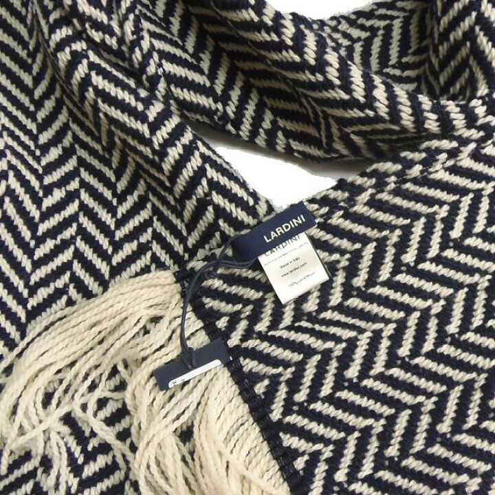 楽天市場】LARDINI ラルディーニ フリンジ マフラー ヘリンボーン柄 