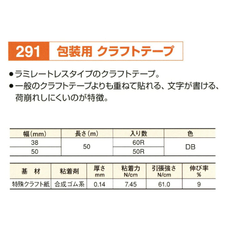 楽天市場】【ポイント10倍】リンレイ製テープ クラフトテープ(包装用 
