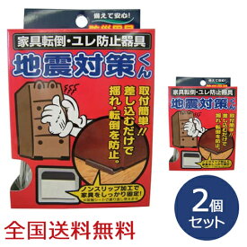 【ポイント10倍】地震対策くん(フローリング・畳床用) 家具 転倒防止 お得な2個セット