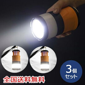 電撃殺虫器ライト＆ランタン ランプ 懐中電灯 USB充電 防災 アウトドア お得な3個セット