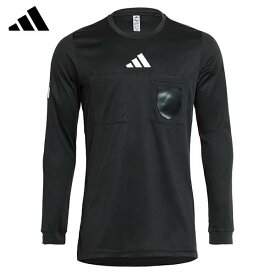 アディダス サッカー レフェリー 長袖シャツ 接触冷感 ウェア 審判服 ロングスリーブ マジックテープ付き ODW42-KK8095 adidas