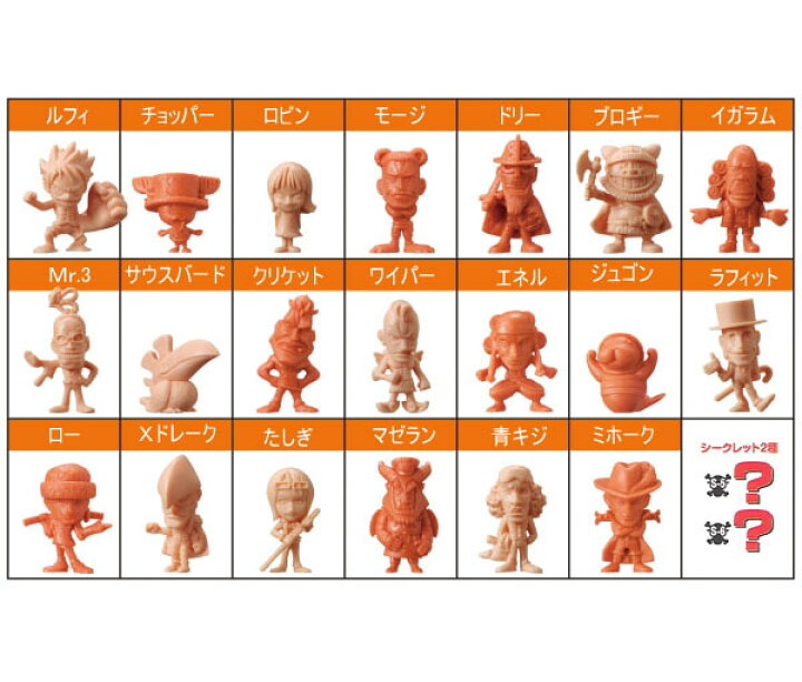 楽天市場 One Piece ワンピース アメコレ３ アメージングログコレクション 全64種フルコンプセット 3色各種 シークレット4種 サニーサイドアップ