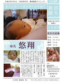 オリジナル新聞　出生新聞　男の子　webデザイナー赤ちゃん新聞　赤ちゃん日記出産祝い　名入れ